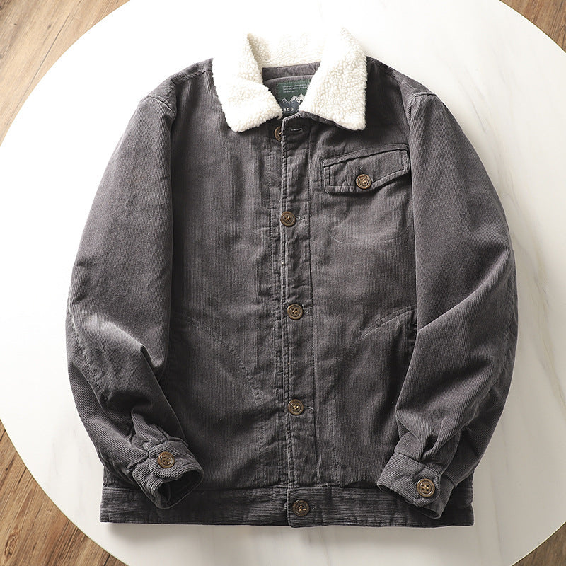 Benjamin | Cosy Ribbed Button Front Mens Sherpa Jacket