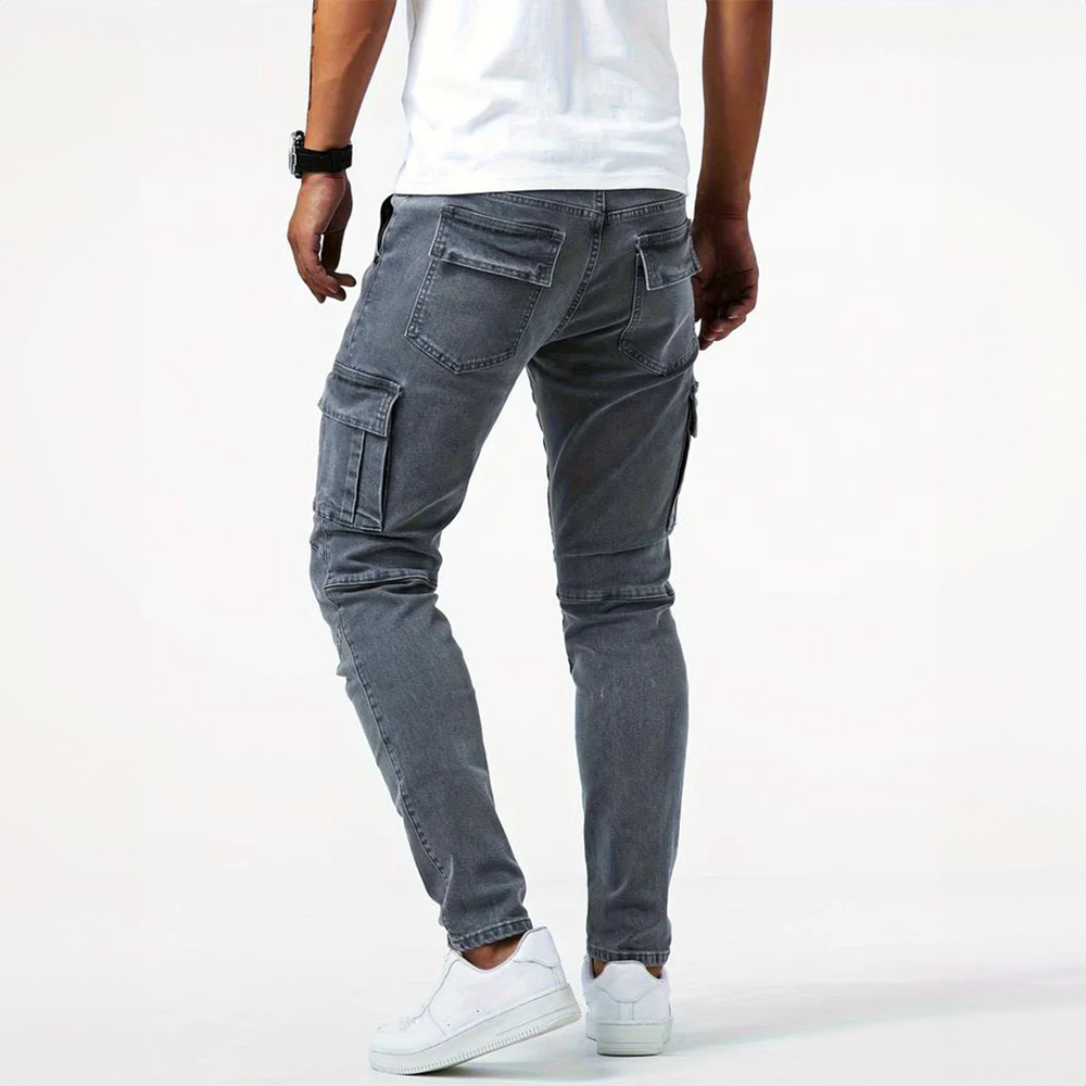 Benjamin | Effortless Slim Fit Mens Cargo Trousers with Side Pockets
