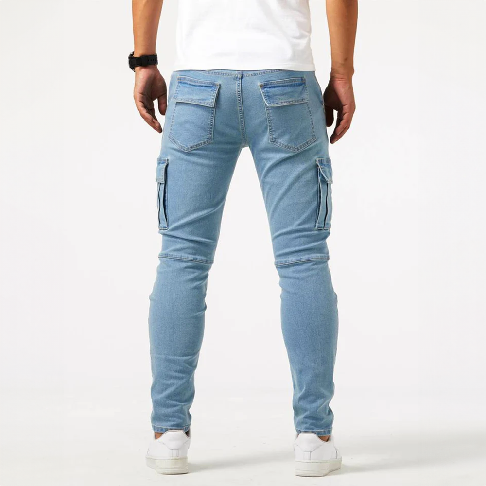 Benjamin | Effortless Slim Fit Mens Cargo Trousers with Side Pockets