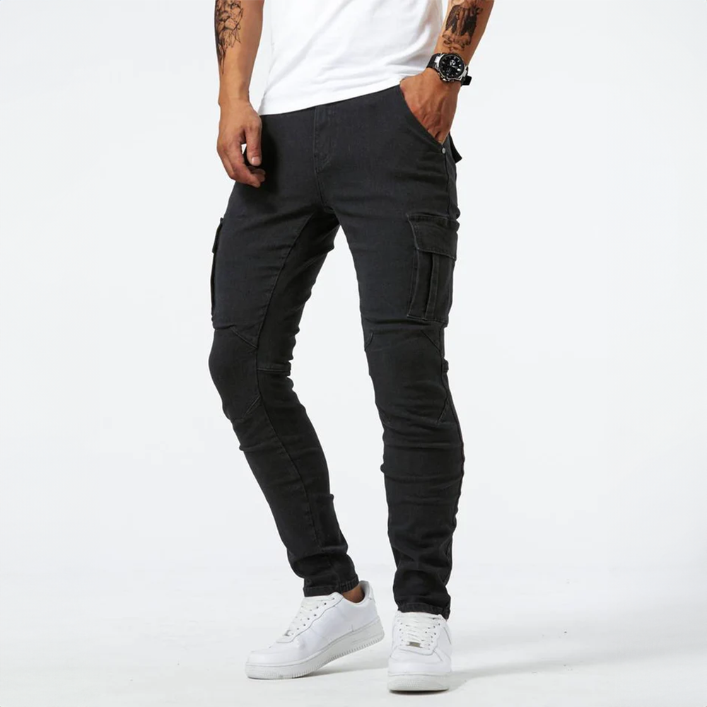Benjamin | Effortless Slim Fit Mens Cargo Trousers with Side Pockets