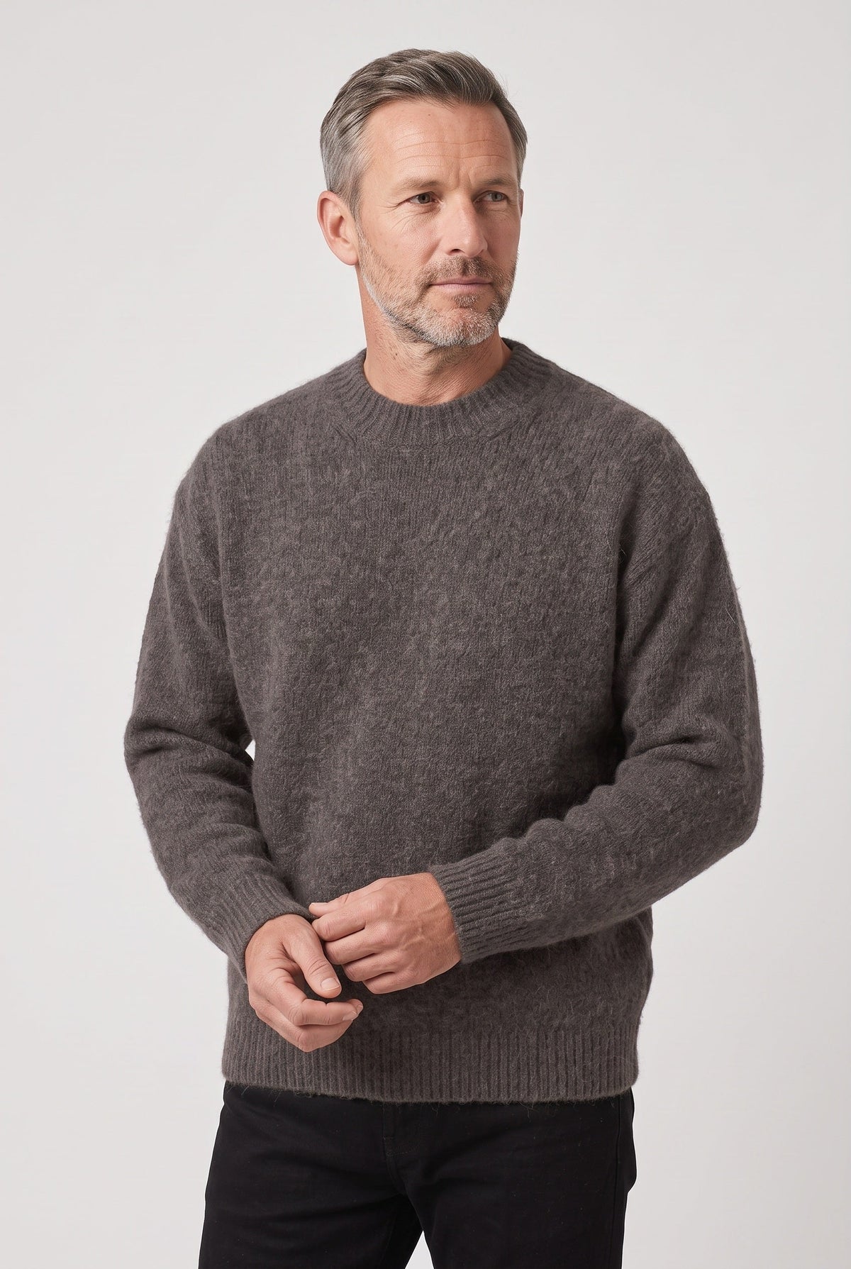 Benjamin | Textured Crew Neck Mens Knit Jumper