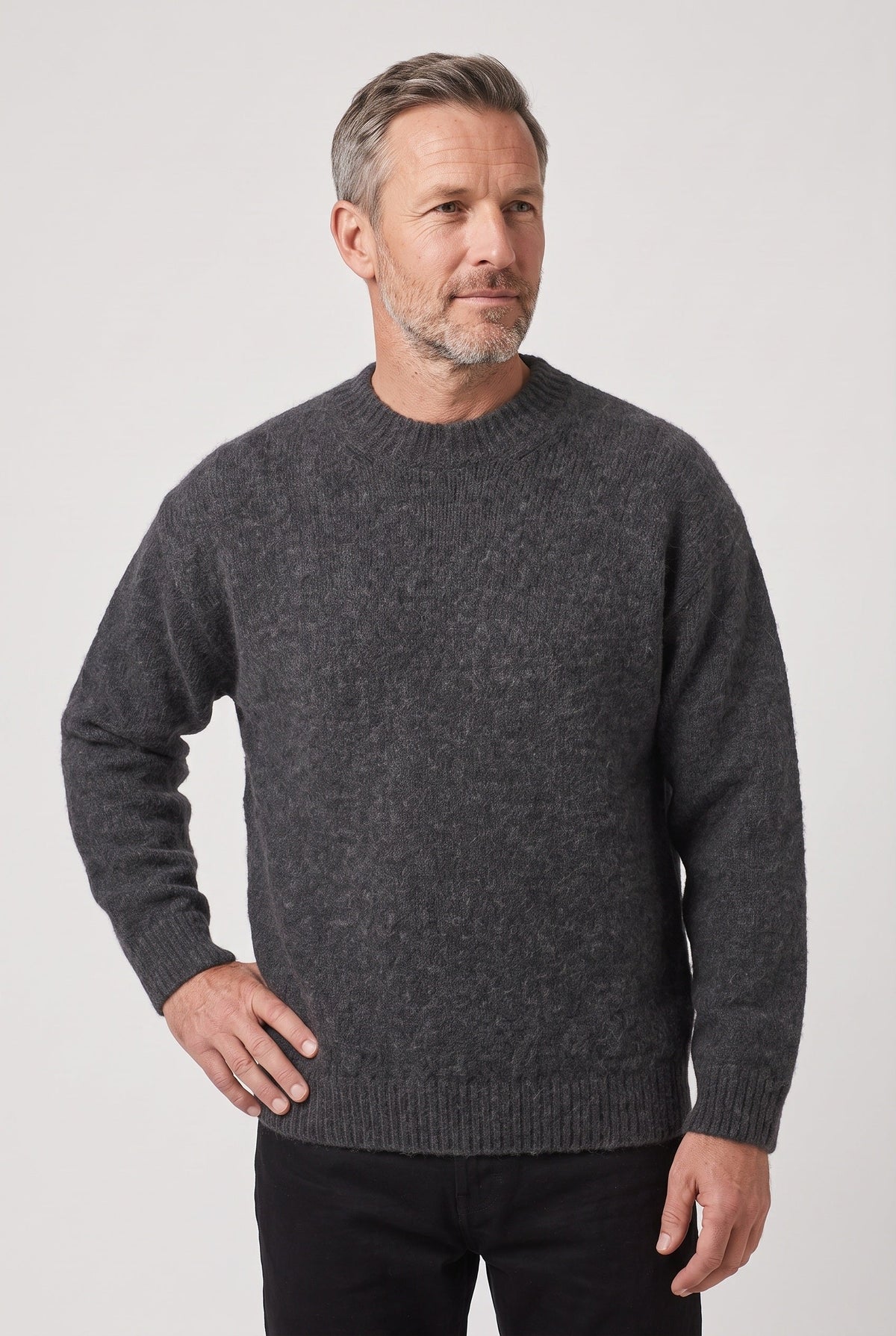 Benjamin | Textured Crew Neck Mens Knit Jumper