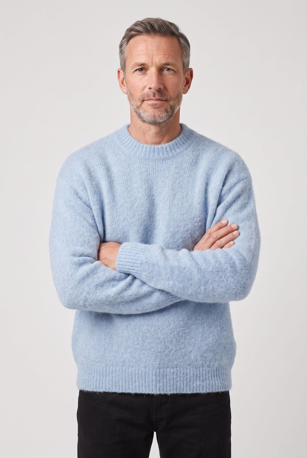 Benjamin | Textured Crew Neck Mens Knit Jumper