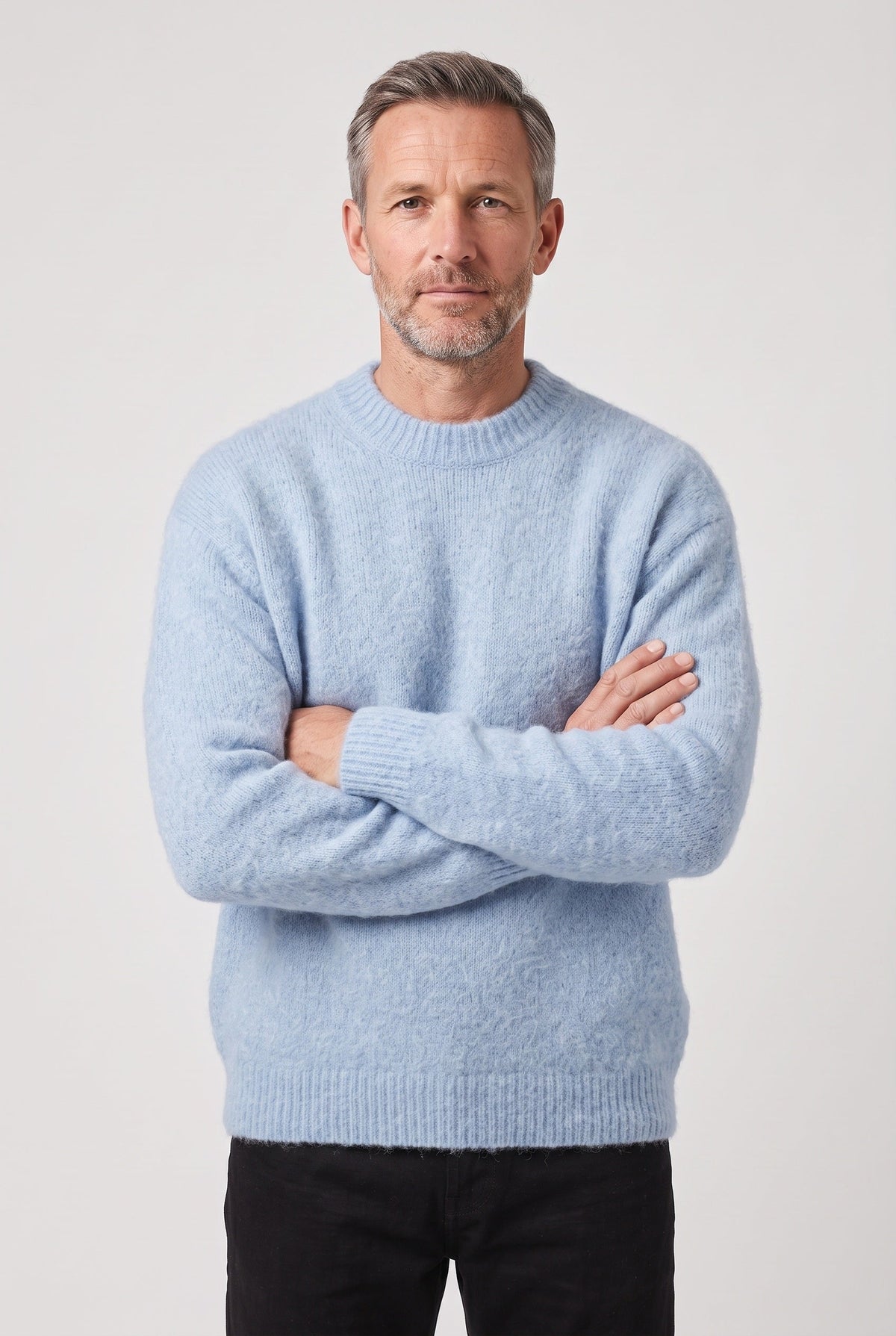 Benjamin | Textured Crew Neck Mens Knit Jumper