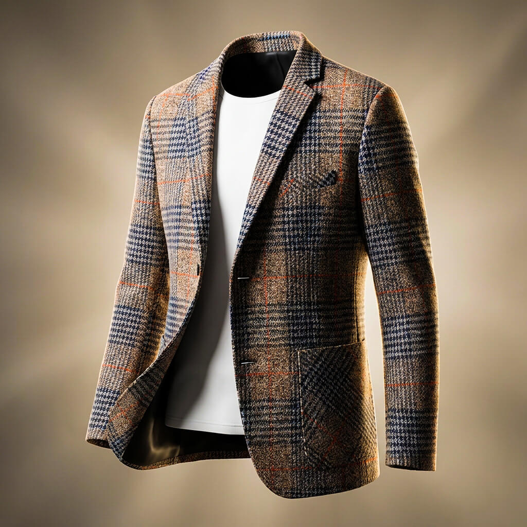 Bobby | Single-Breasted Houndstooth Check Tweed Jacket