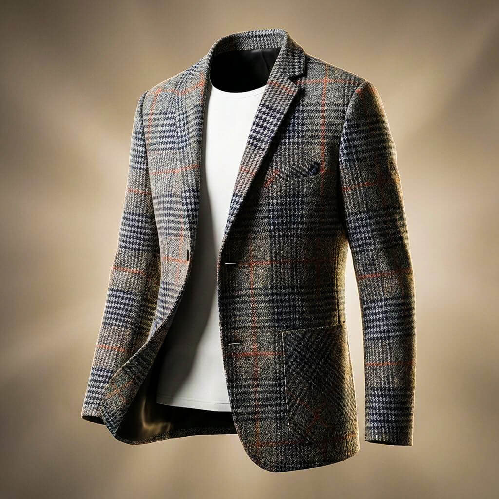 Bobby | Single-Breasted Houndstooth Check Tweed Jacket