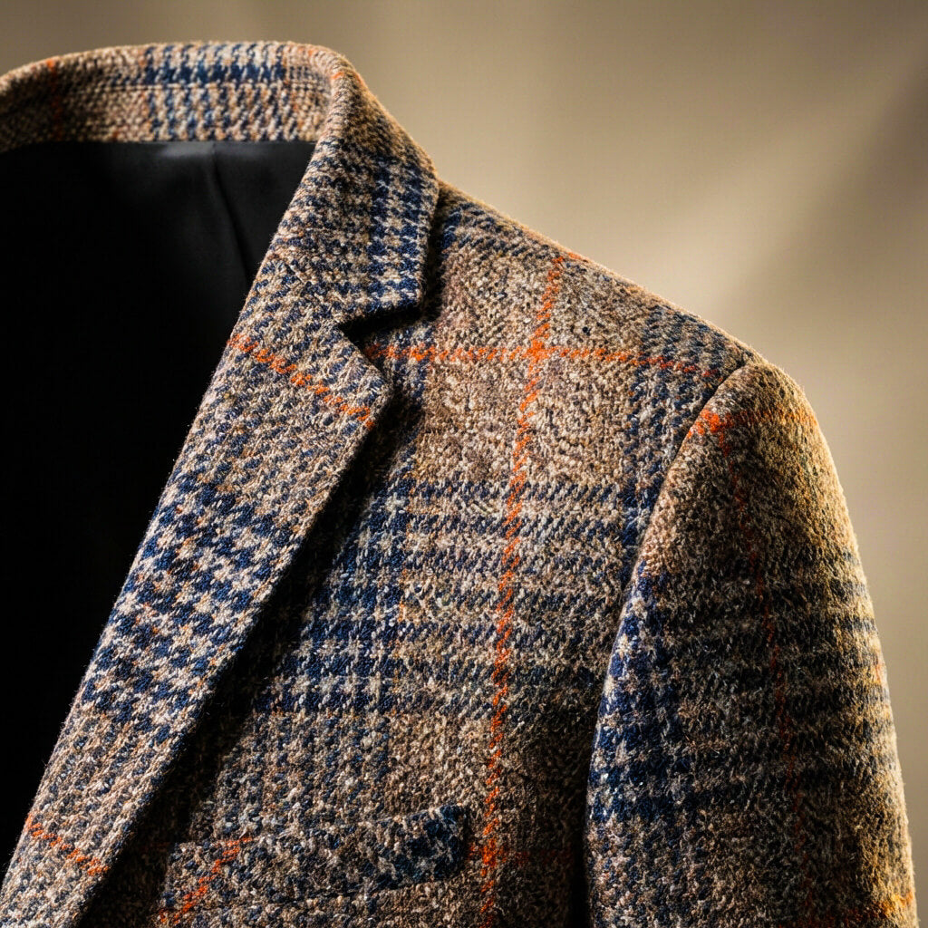 Bobby | Single-Breasted Houndstooth Check Tweed Jacket