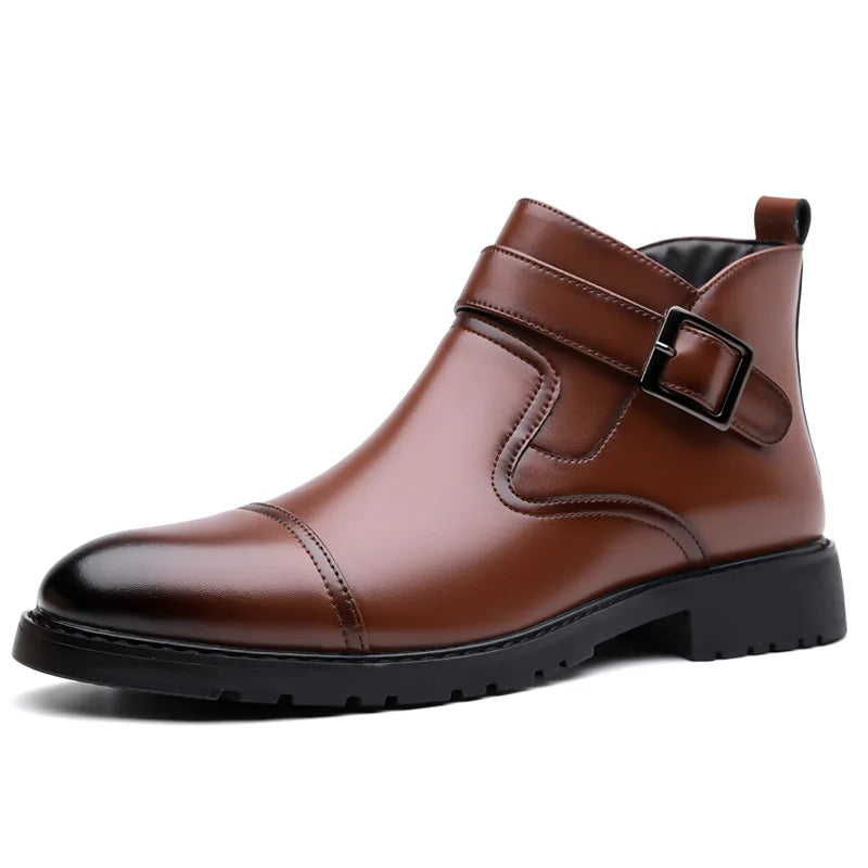 Bobby | Stylish Buckle Strap Mens Boots