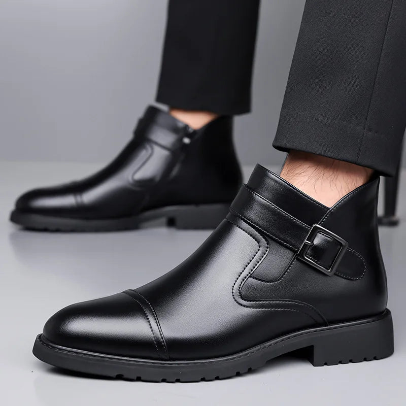 Bobby | Stylish Buckle Strap Mens Boots
