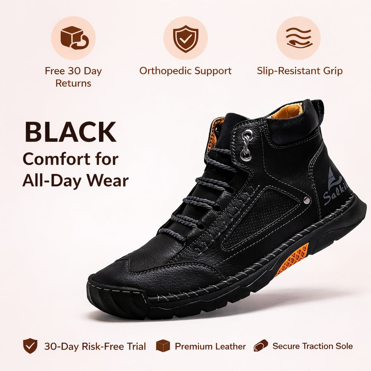 Bobby | Timeless Lace-Up Mens Boots with Chunky Soles