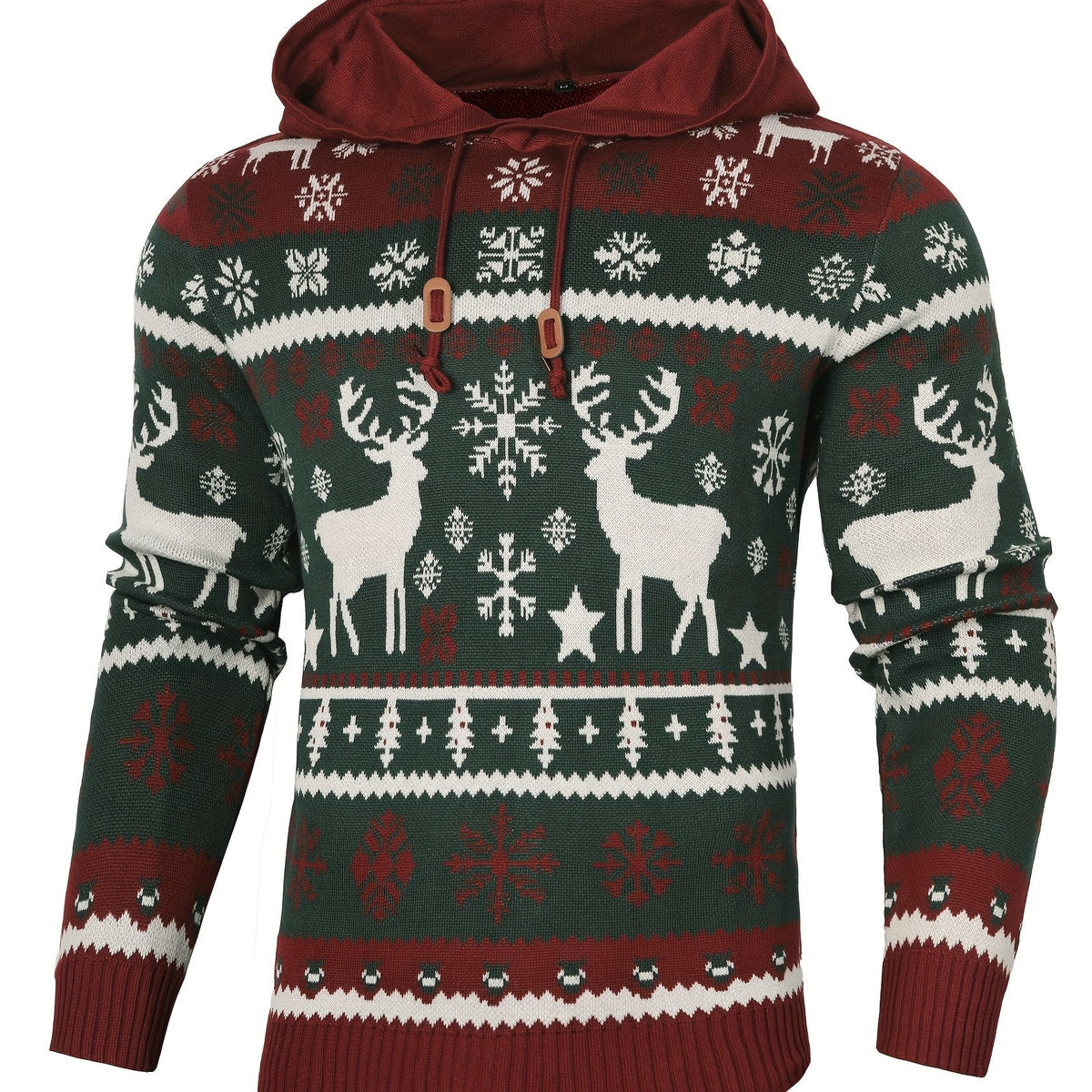 Bodhi | Graceful Reindeer Mens Xmas Jumper Hoodie