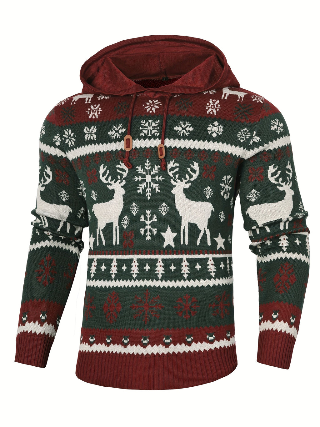 Bodhi | Graceful Reindeer Mens Xmas Jumper Hoodie