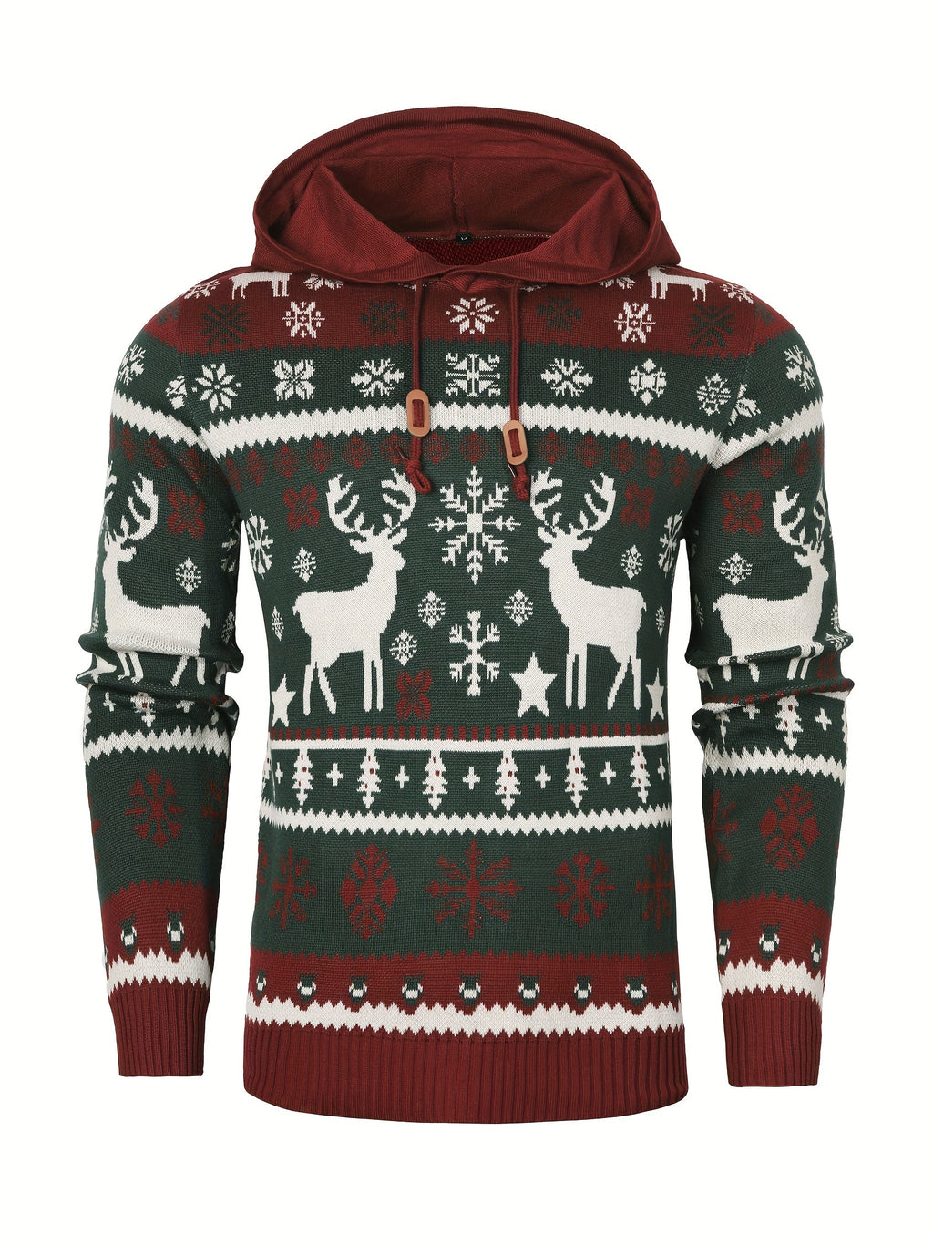 Bodhi | Graceful Reindeer Mens Xmas Jumper Hoodie
