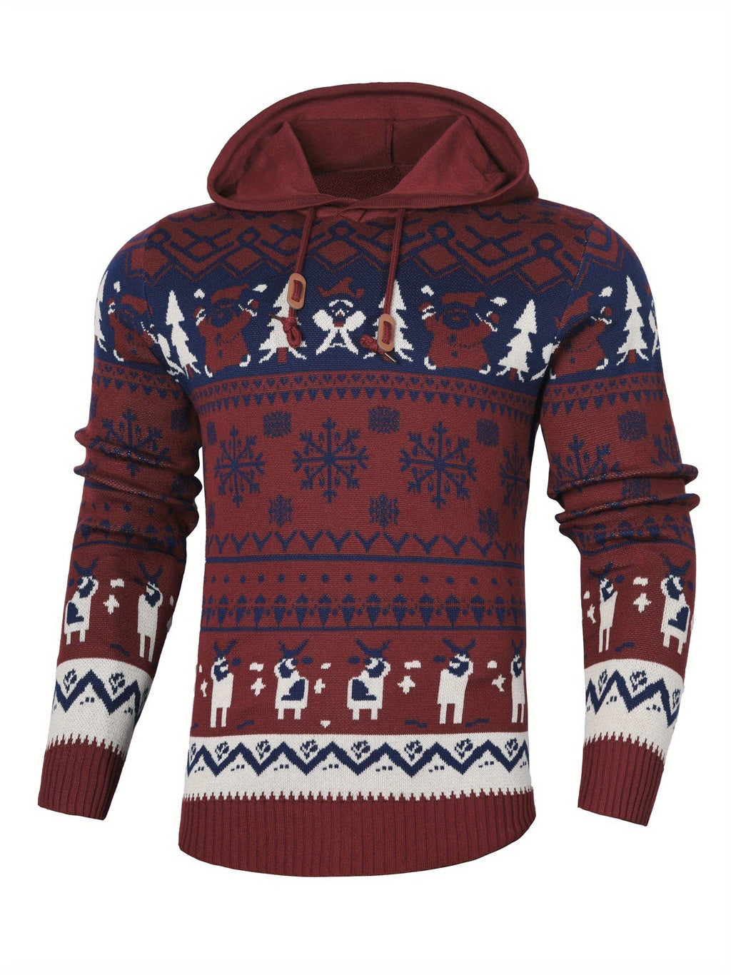 Bodhi | Graceful Reindeer Mens Xmas Jumper Hoodie
