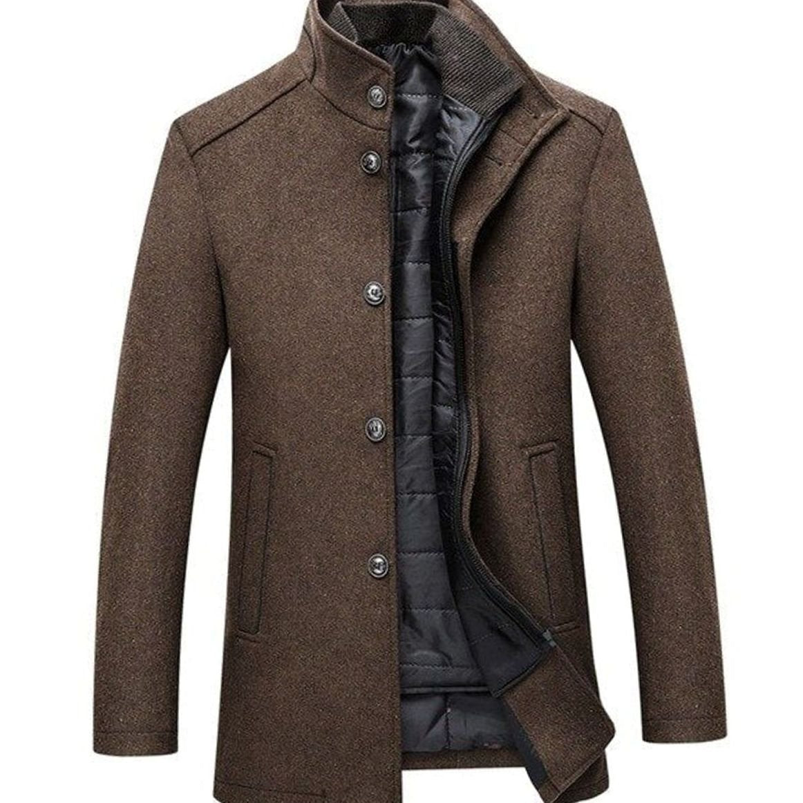Bodhi | Stylish Stand Collar Button-Up Mens Parka Jacket