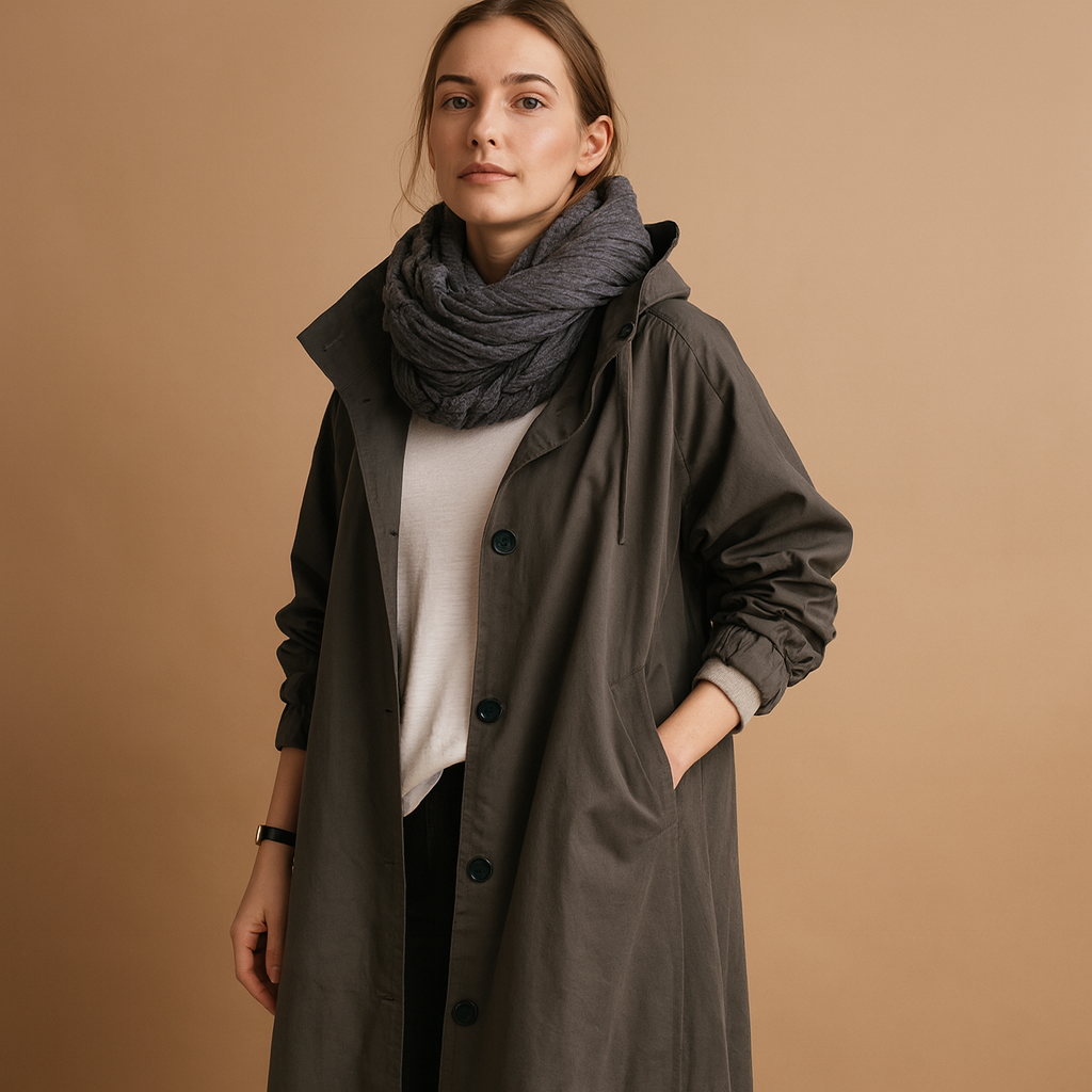 Bonnie | Elegant Hooded Waterproof Jacket with Longline Fit