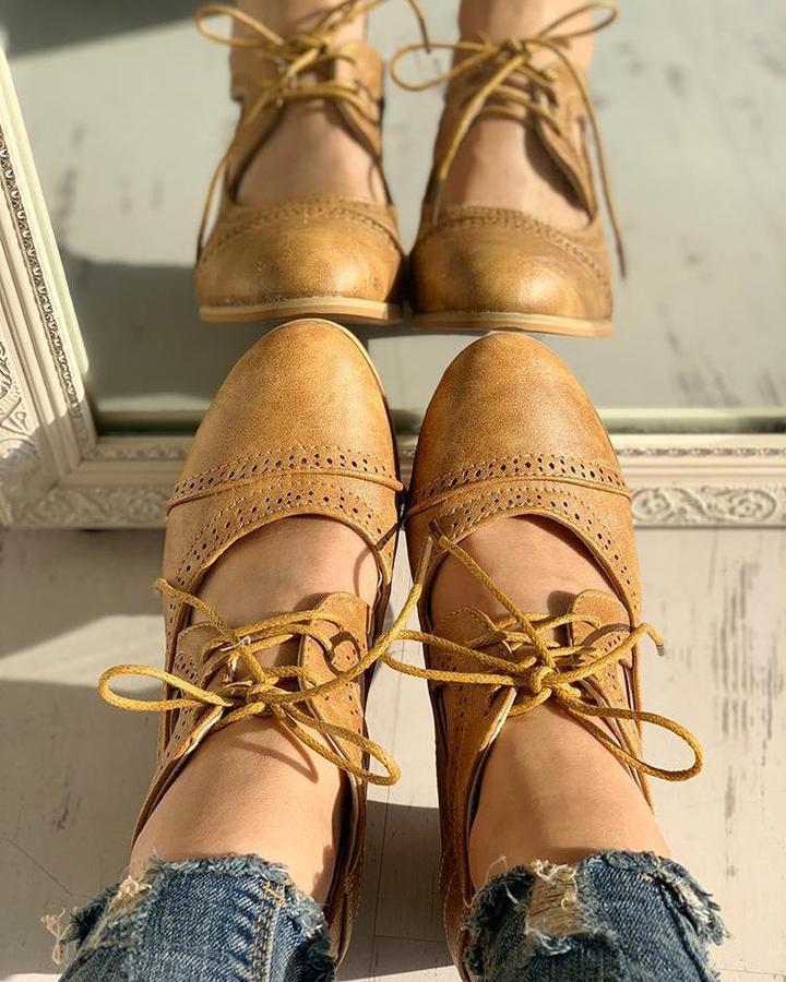 Bonnie | Graceful Lace-Up Cut-Out Mary Jane Heels
