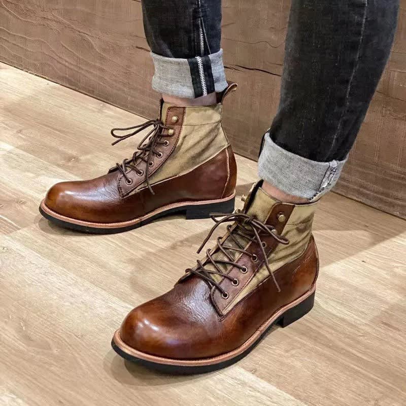 Brody | Burnished Lace Up Mens Boots