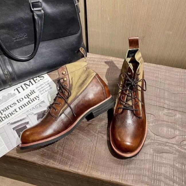 Brody | Burnished Lace Up Mens Boots