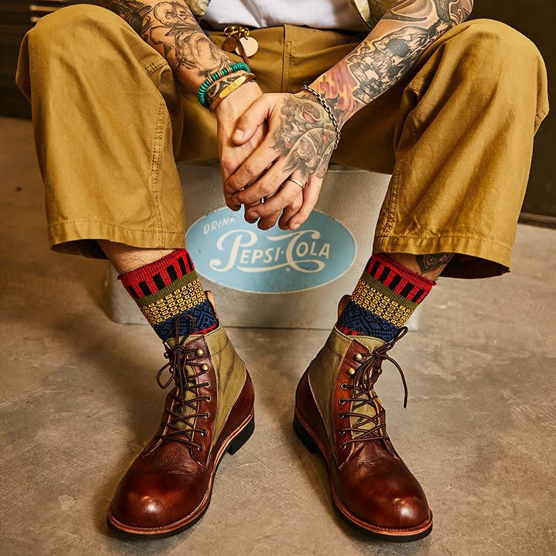 Brody | Burnished Lace Up Mens Boots