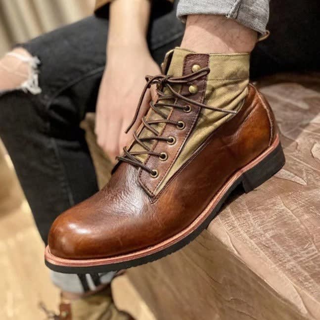 Brody | Burnished Lace Up Mens Boots