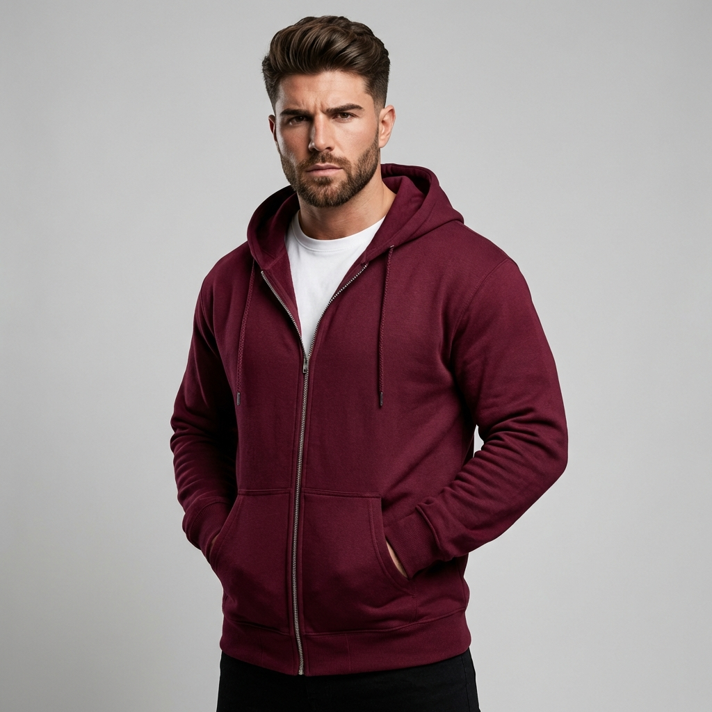 Caleb | Effortless Full-Zip Hooded Sweatshirt