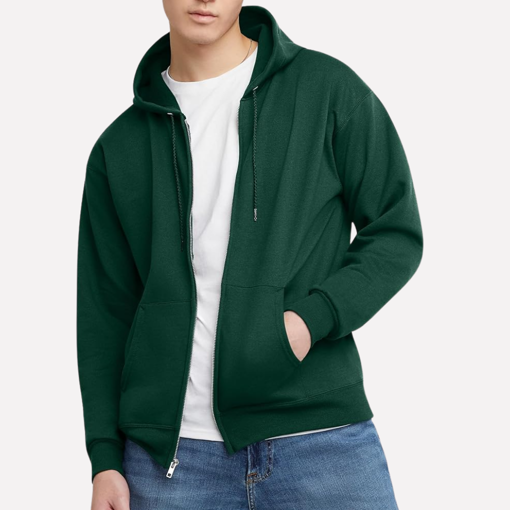 Caleb | Effortless Full-Zip Hooded Sweatshirt
