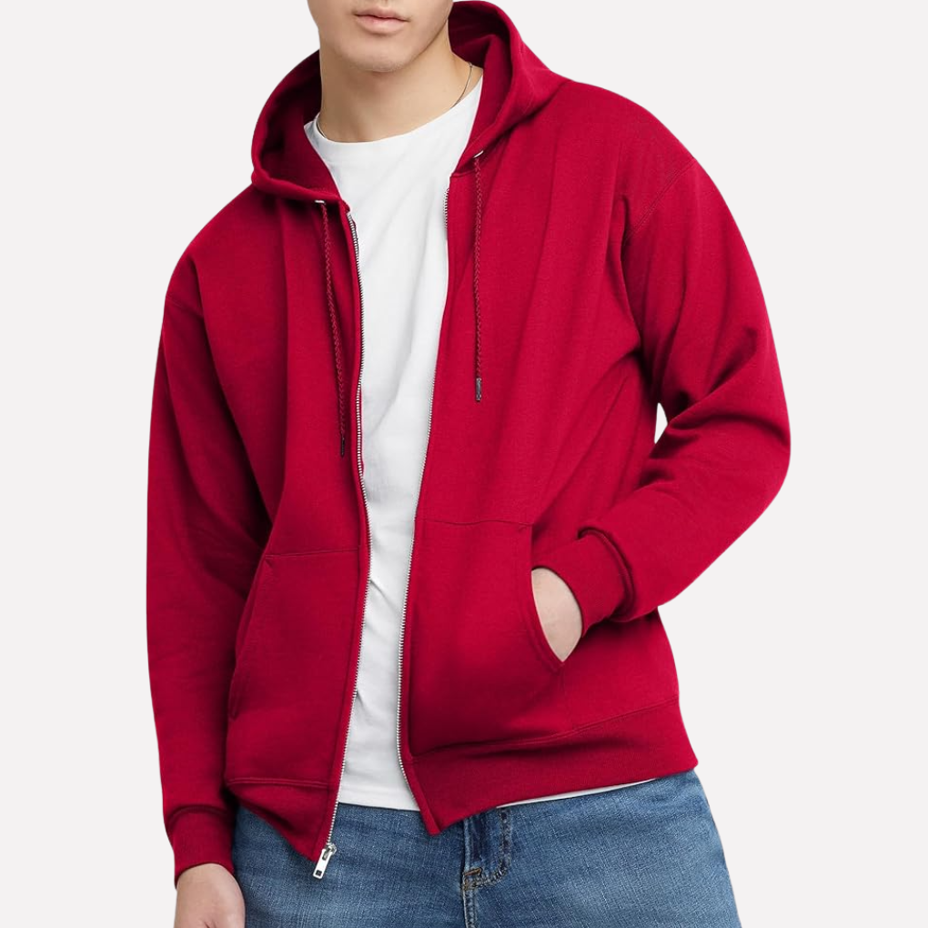 Caleb | Effortless Full-Zip Hooded Sweatshirt