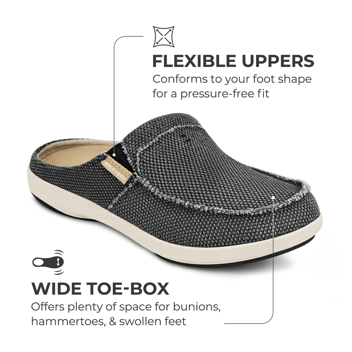 Caleb | Refined Arch Support Mens Slippers with Plush Lining