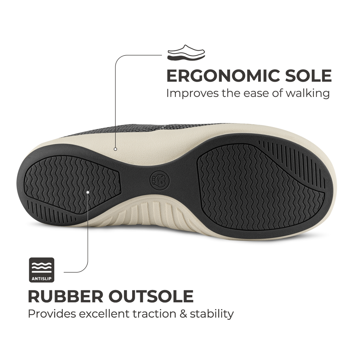 Caleb | Refined Arch Support Mens Slippers with Plush Lining