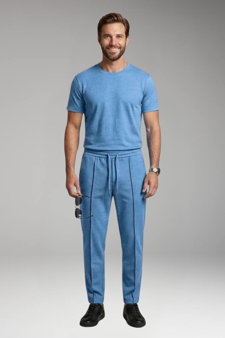 Caleb | Relaxed Fit Tracksuit Set with Crew Neck Tee and Joggers