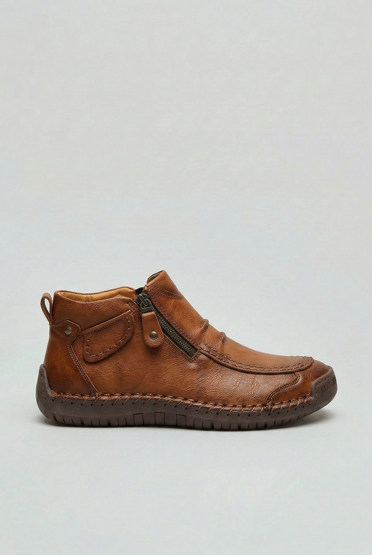 Caleb | Relaxed Side Zip Orthopedic Ankle Boots