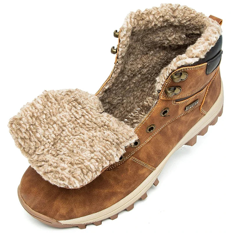 Charlie | Stylish Fur-Trim Winter Hiking Boots for Men