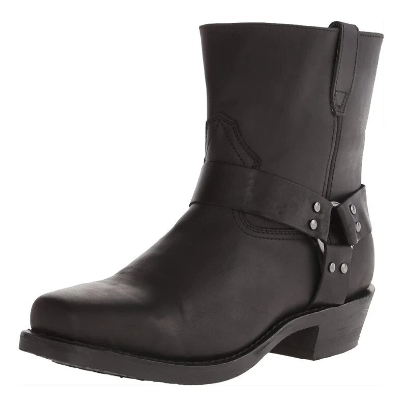 Charlie | Vintage Harness Biker Mens Boots