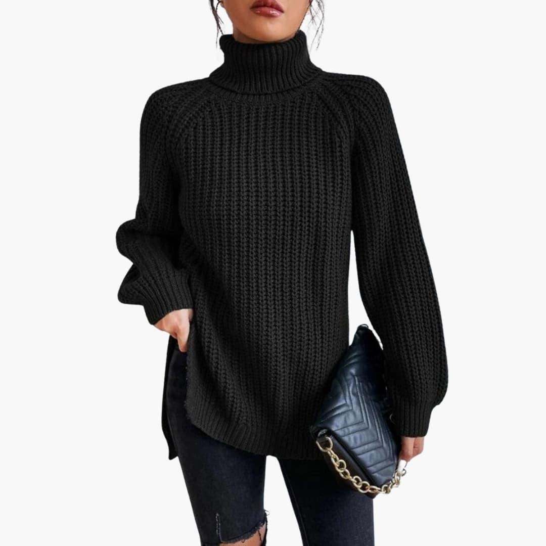 Charlotte | Classic Oversized Roll Neck Womens Knit Jumper