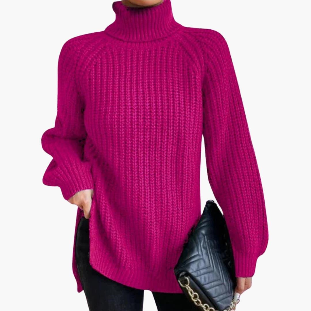 Charlotte | Classic Oversized Roll Neck Womens Knit Jumper