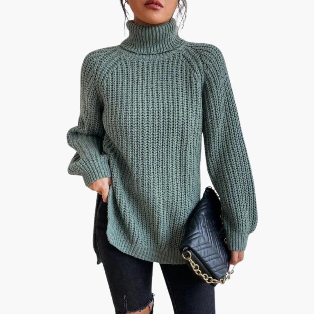 Charlotte | Classic Oversized Roll Neck Womens Knit Jumper