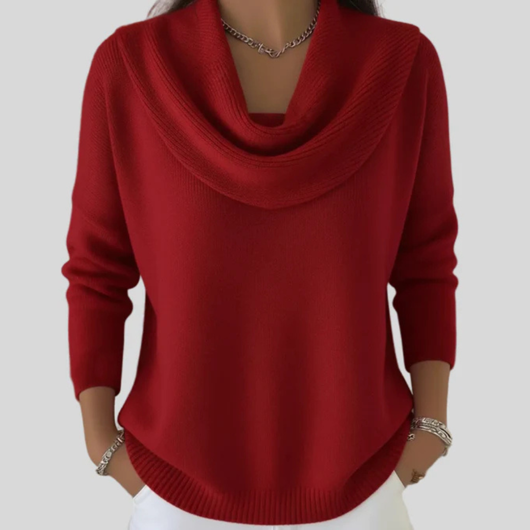 Charlotte | Polished Cowl Neck Womens Knit Jumper