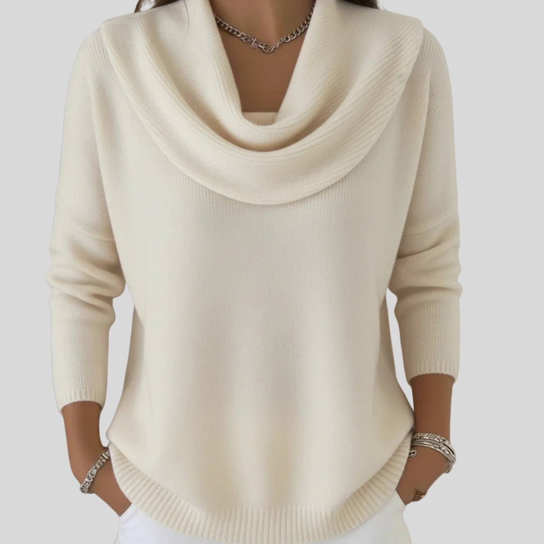 Charlotte | Polished Cowl Neck Womens Knit Jumper