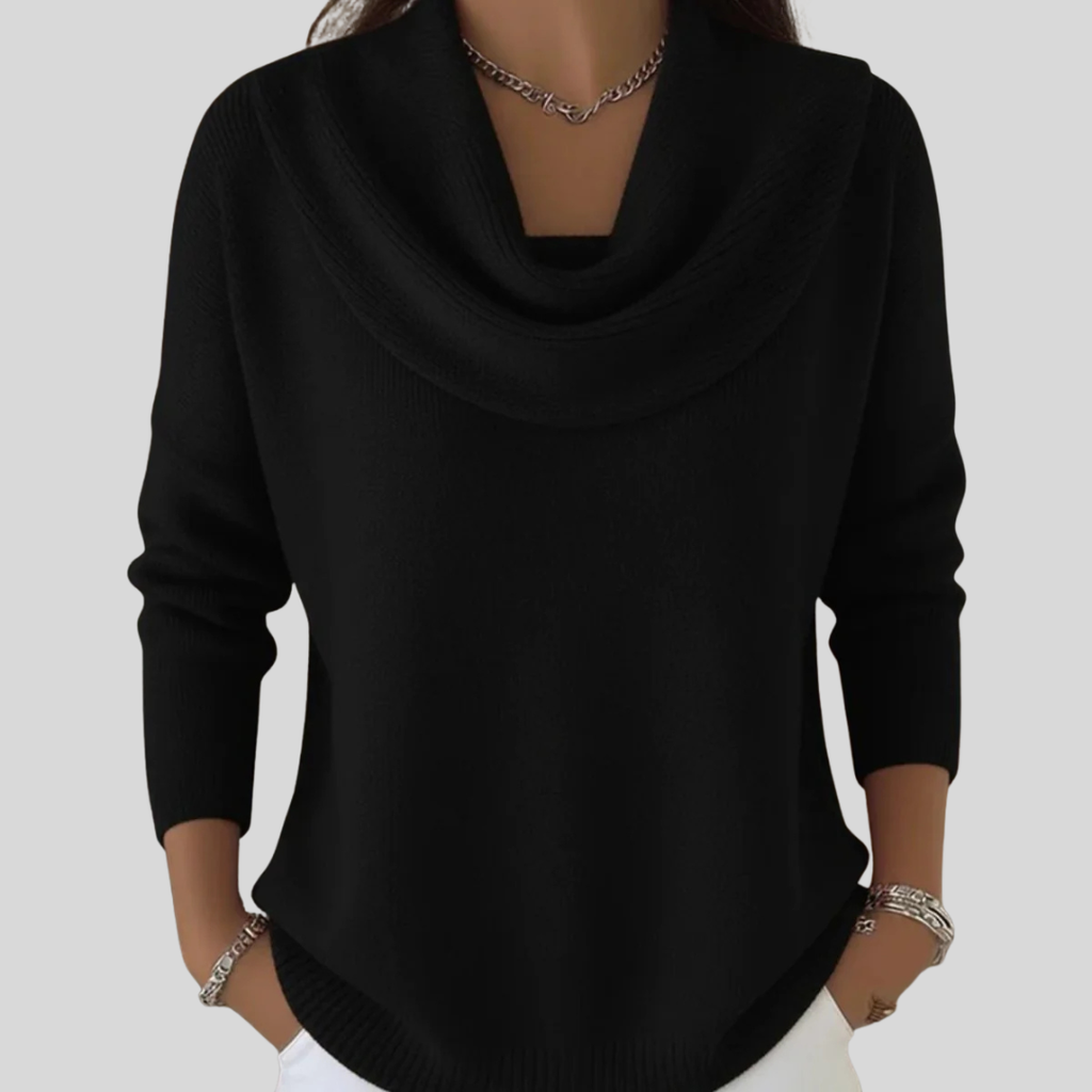 Charlotte | Polished Cowl Neck Womens Knit Jumper