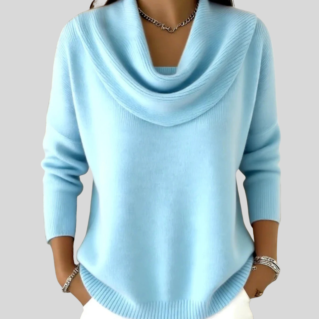 Charlotte | Polished Cowl Neck Womens Knit Jumper