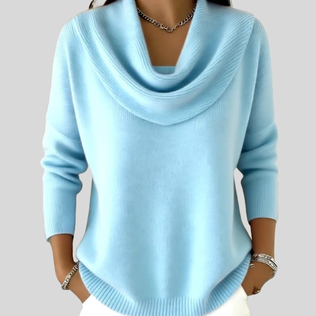 Charlotte | Polished Cowl Neck Womens Knit Jumper