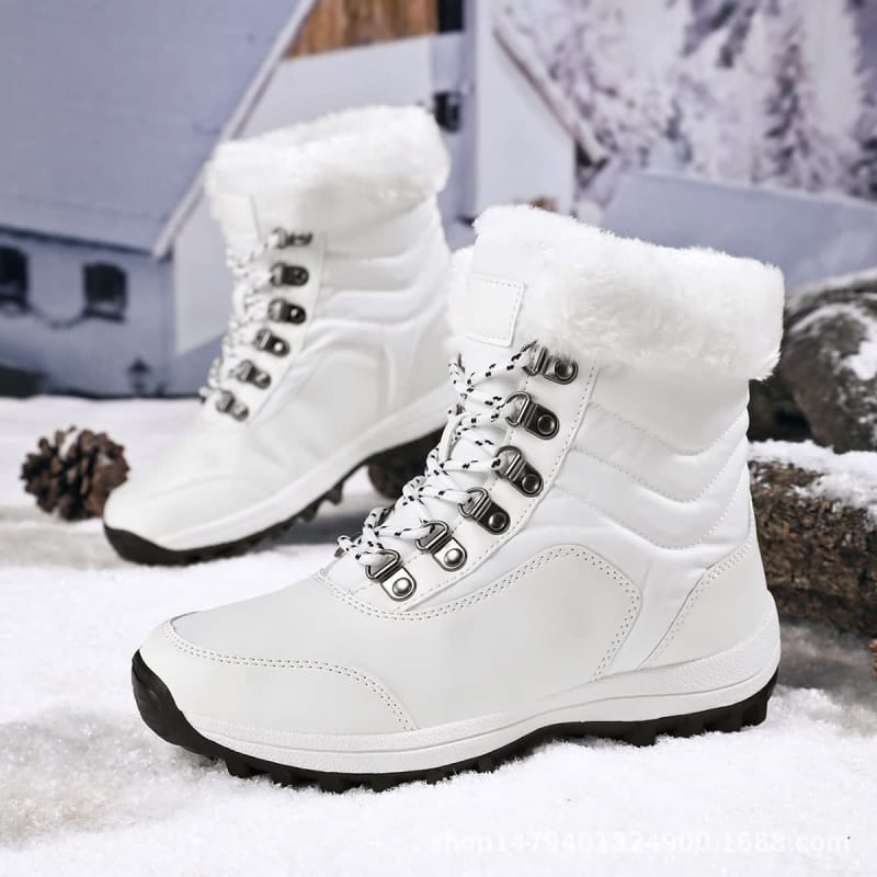Charlotte | Relaxed Waterproof Boots with Faux Fur Ankle Cuff