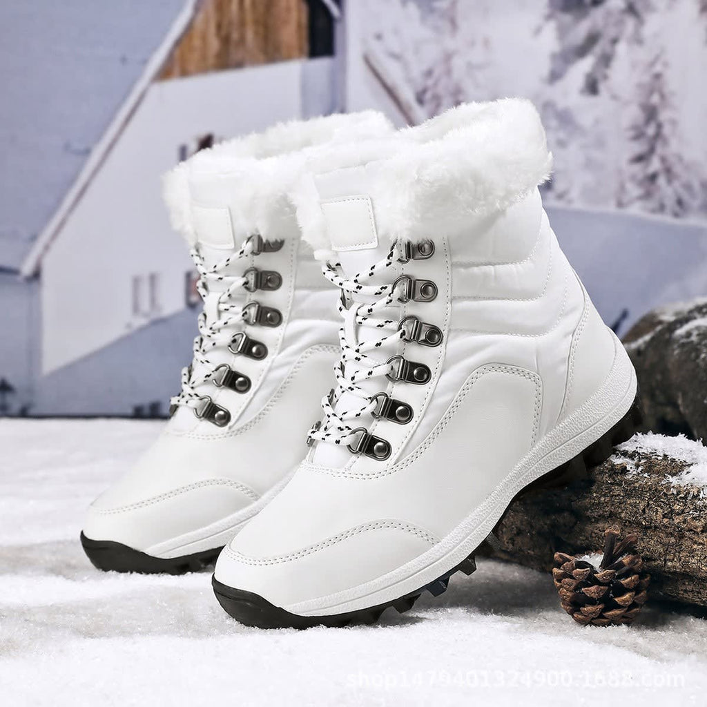 Charlotte | Relaxed Waterproof Boots with Faux Fur Ankle Cuff