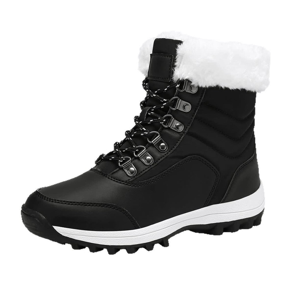 Charlotte | Relaxed Waterproof Boots with Faux Fur Ankle Cuff