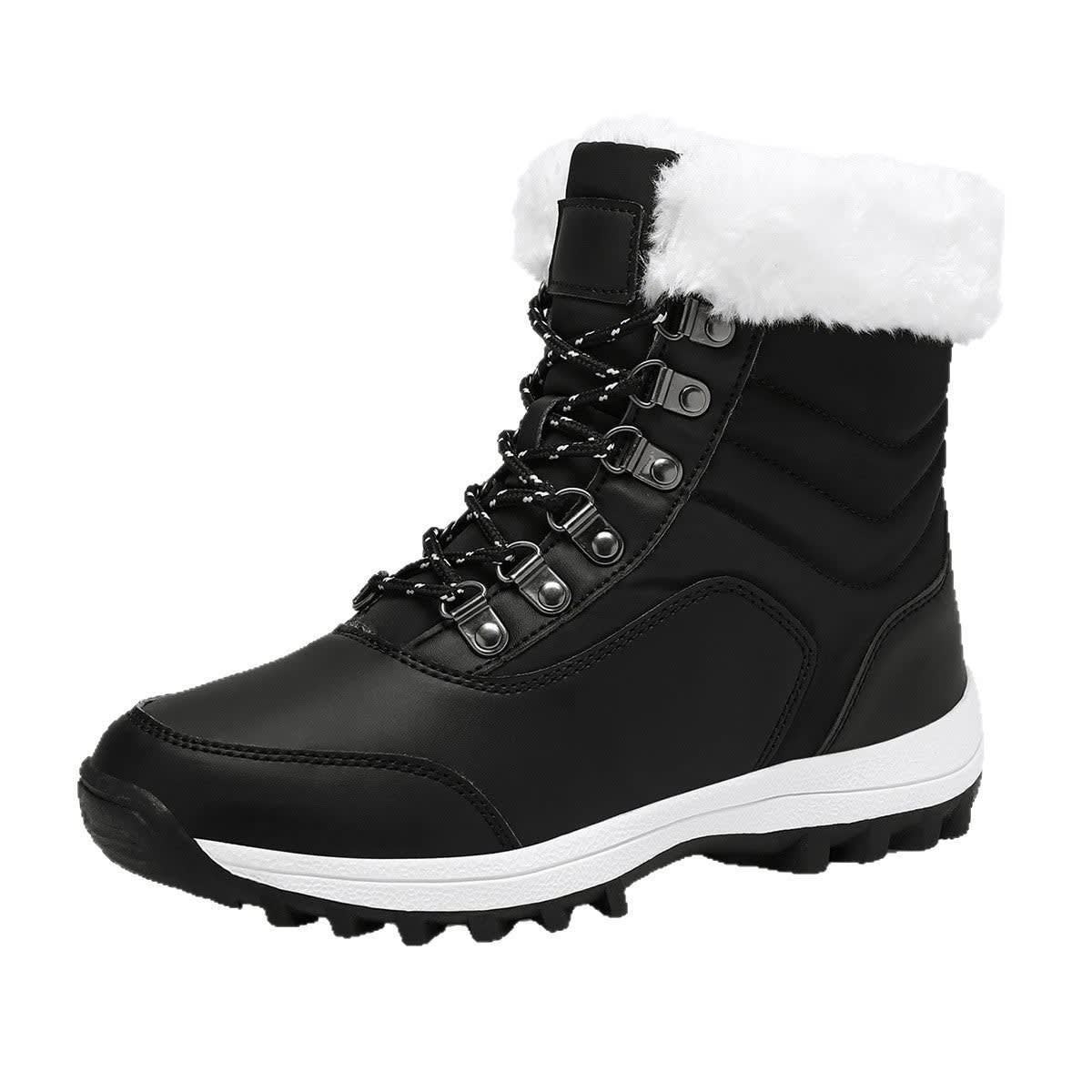Charlotte | Relaxed Waterproof Boots with Faux Fur Ankle Cuff