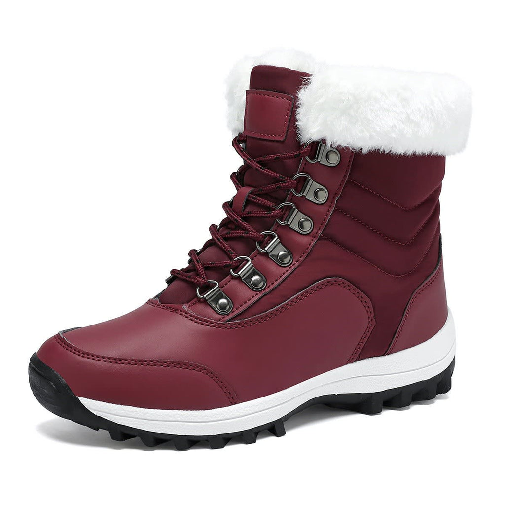 Charlotte | Relaxed Waterproof Boots with Faux Fur Ankle Cuff