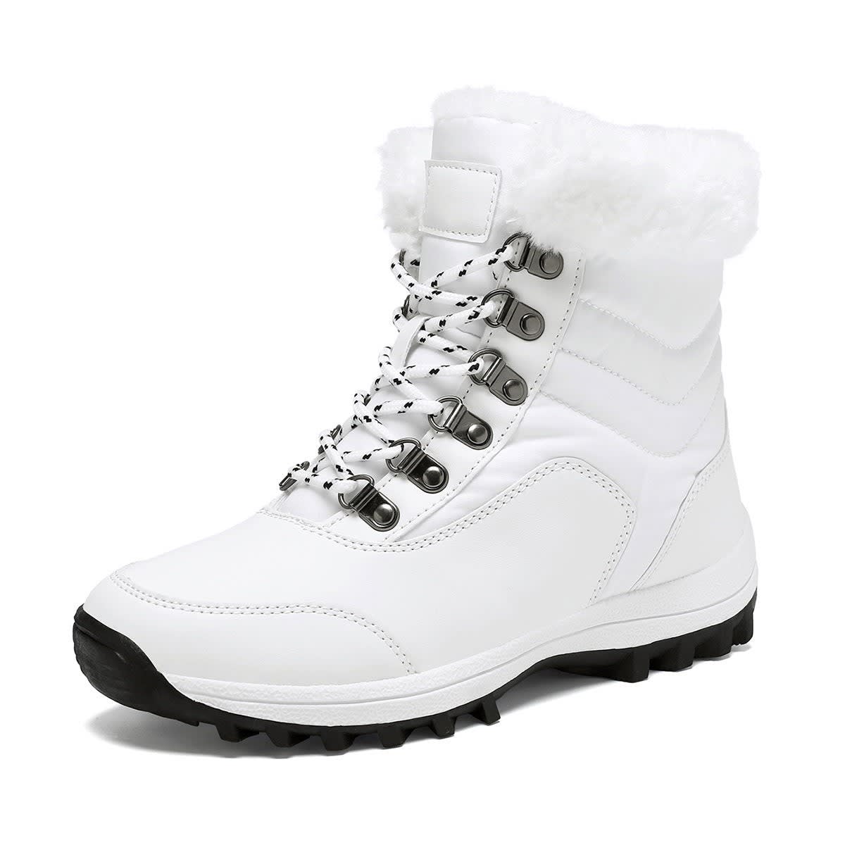 Charlotte | Relaxed Waterproof Boots with Faux Fur Ankle Cuff