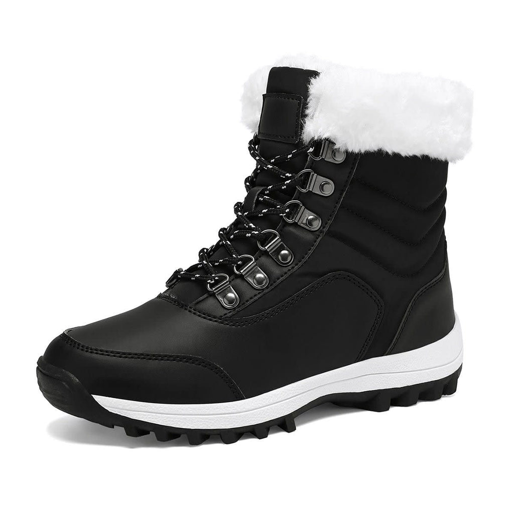 Charlotte | Relaxed Waterproof Boots with Faux Fur Ankle Cuff