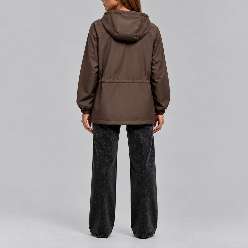 Charlotte | Sophisticated Waterproof Hooded Jacket with Drawstring Waist